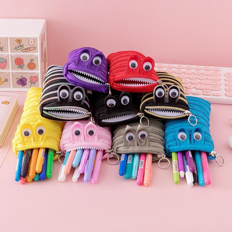 Entzückendes Canvas Reißverschluss Federmäppchen Für Kinder Niedliche Kreative Koreanischer Stil Schreibwaren Tasche