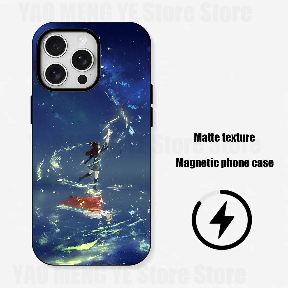 

Little Witch A-Academia Frosted Silicone For Phone Case For Iphone 11,12,13,14,15,16,17 Pro Max X Wireless Magnetic Bumper Cover iPhone17pro