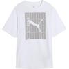 Graphic Wording Casual Printed Crew Neck Short Sleeve T-Shirt Men Tops White 634354-02