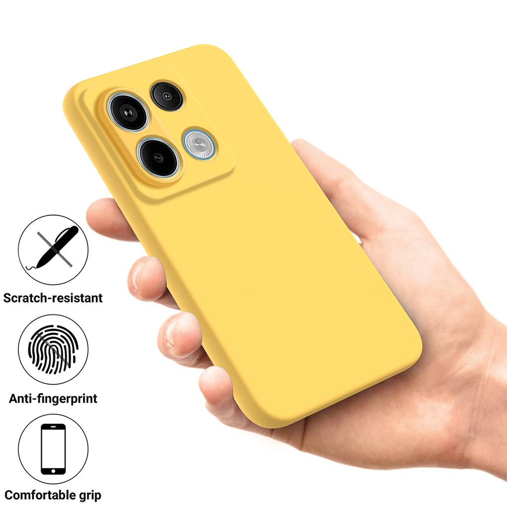 For Xiaomi Redmi Note 13 Pro 5G/Poco X6 5G Case Liquid Silicone Phone Cover Anti-Scratch Fiber Lining