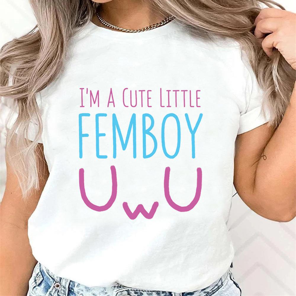 

Femboy shirt female Pastel Digital Punk hip hop harajuku Classic t shirt Trendy streetwear Colorful Grunge graphic 2000s S