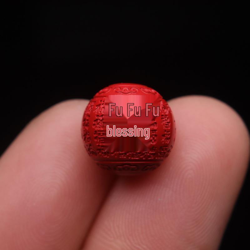 Genuine Water-Washed Cinnabar Beads for DIY Jewelry - Round Spacer Beads