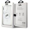 Karl Lagerfeld Klhmp15Shlskch Iphone 15  6.1 Biały/White Hardcase Iml Metal Karl&Choupette Head Magsafe