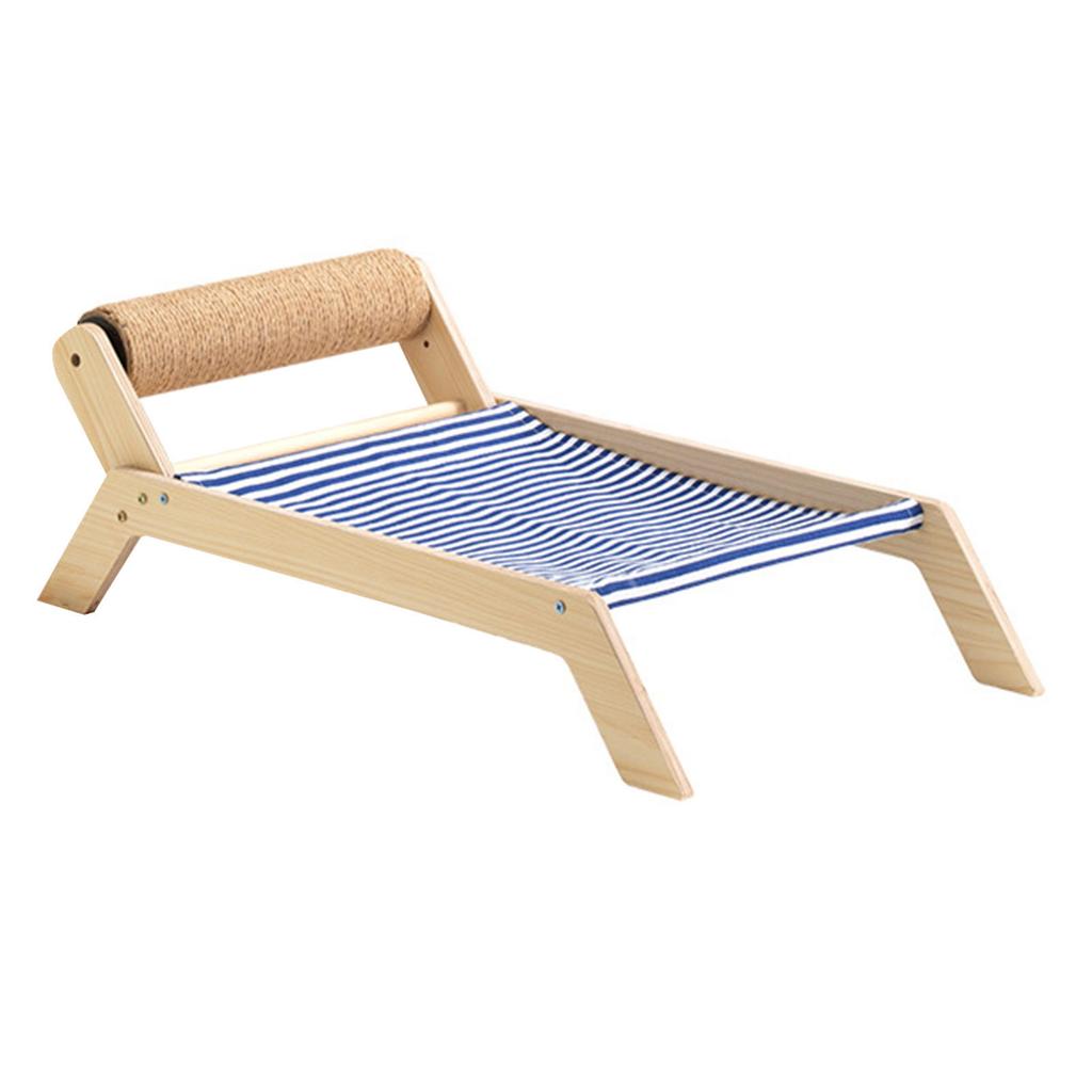 Cat Beach Chair Summer All Seasons Elevated Cat Bed with Sisal Scratcher for Outdoor Indoor Beach