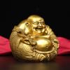 Chinese Style Maitreya Buddha Ornament Pure Copper with A Big Belly and Smiling Buddha Statue Home and Office Decorations