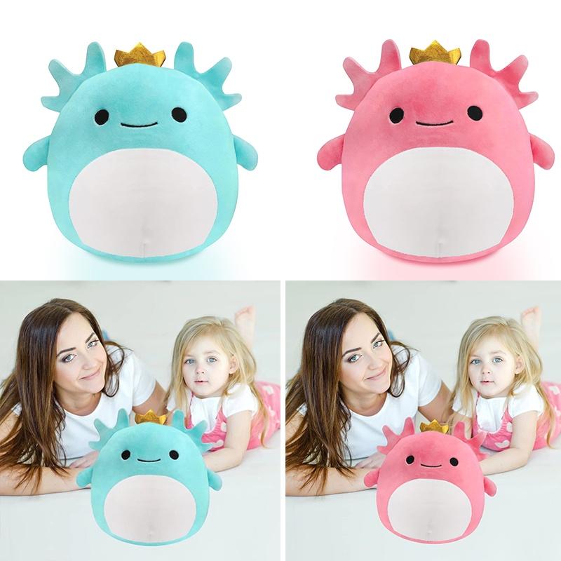 Krone Axolotl Kuscheltier Spielzeug Weiche Plüschpuppe Kissen Für Kinder Sicher Bequem