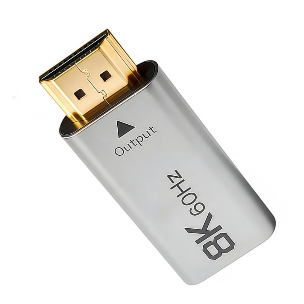 8K 60Hz Active HD Adapter: Aluminum USB-C Female To HDTV Male (2.1V) CH7218