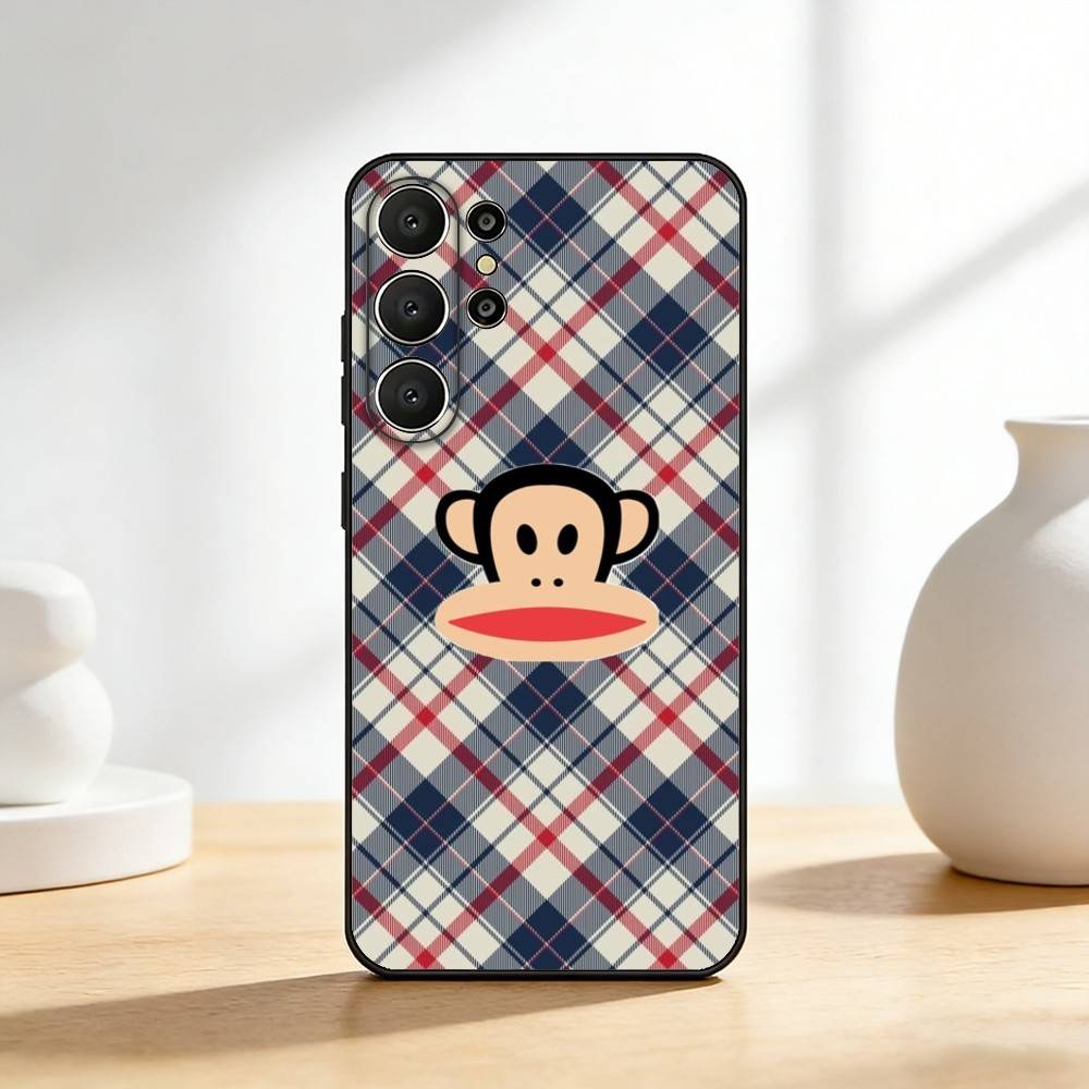 CUTE T-pauls-frank-s Fashion Phone Case For Samsung S26,S25,24,23,22,30,21,10,9,Ultra,Plus,Lite,FE Soft Black Case