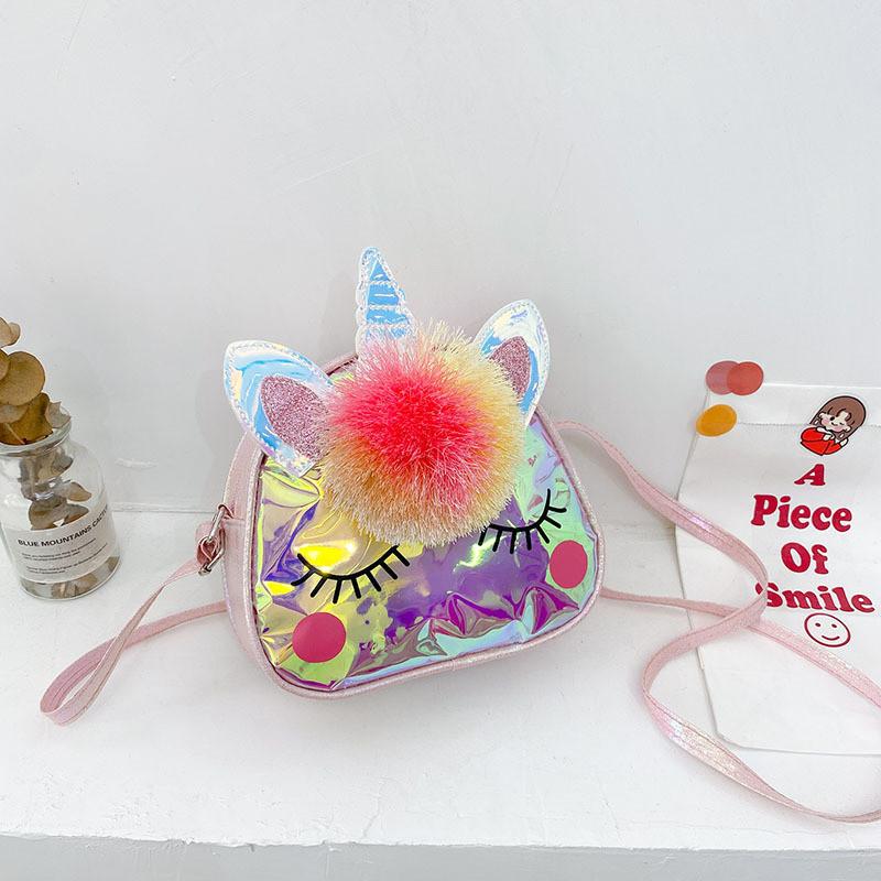 Cute And Practical Children s Shoulder Bag With Zippered Compartments For Storage розовый