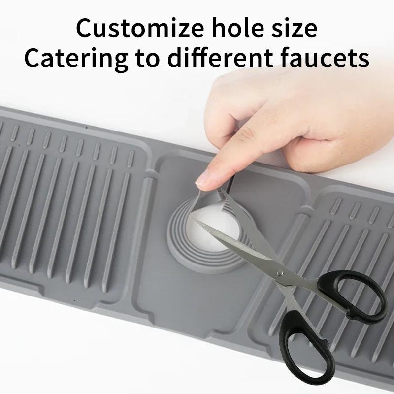 Küche Silikon Wasserhahn Matte Wasserhahn Wasser Catcher Matte Waschbecken Splash Pad Arbeitsplatte Schutz Bad
