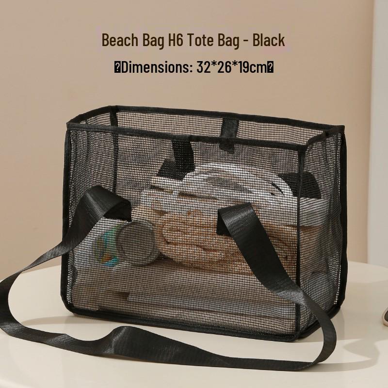 Große Strandtasche aus Mesh mit hoher Kapazität für Spielzeug und Badebekleidung – Multifunktionale Reisehandtasche