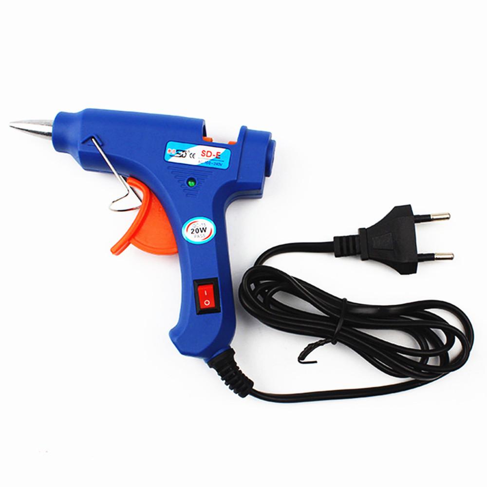 20W High Temperature Heater Hot Melt Glue Gun Repair Tool Mini Heat Gun EU Plug Use 7MM Hot Melt Glue Stick