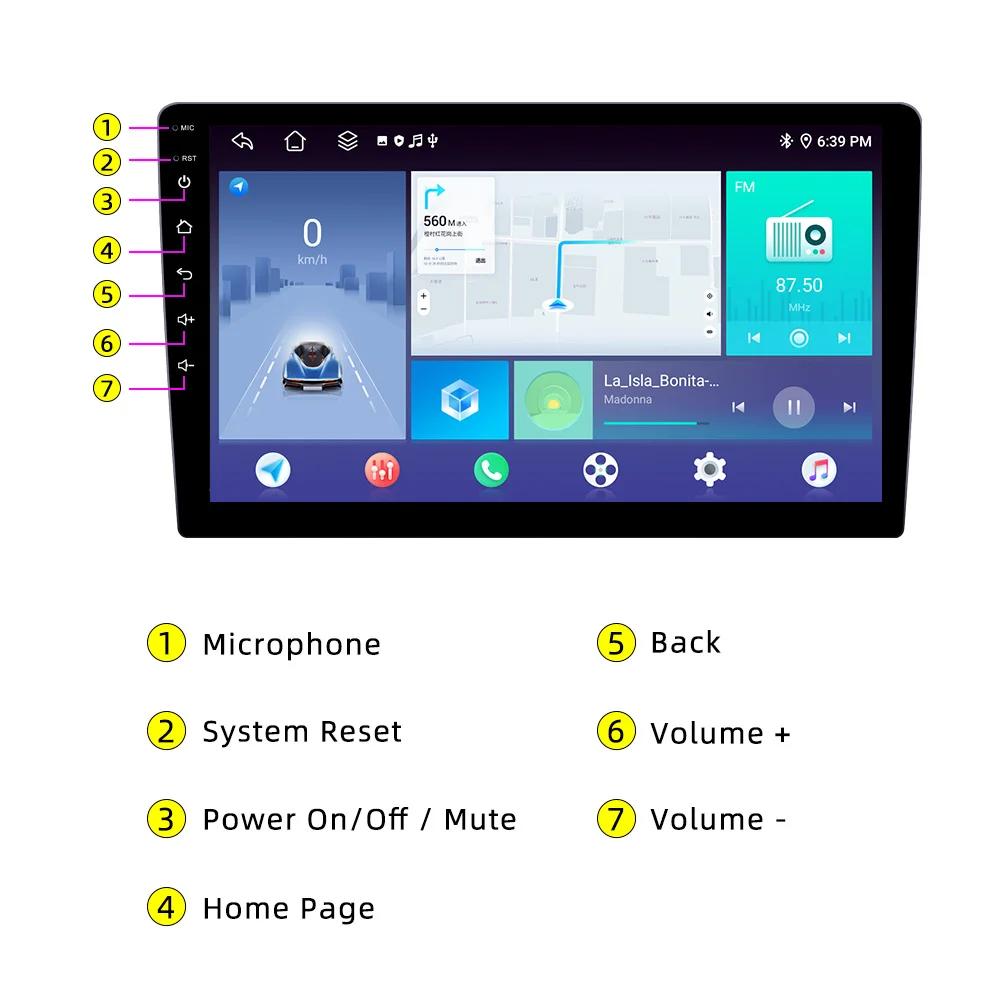 9 Inch Car Radio Universal Multimedia Player 8 Core Carplay Android Auto 4G Stereo 2 Din Android Head Unit