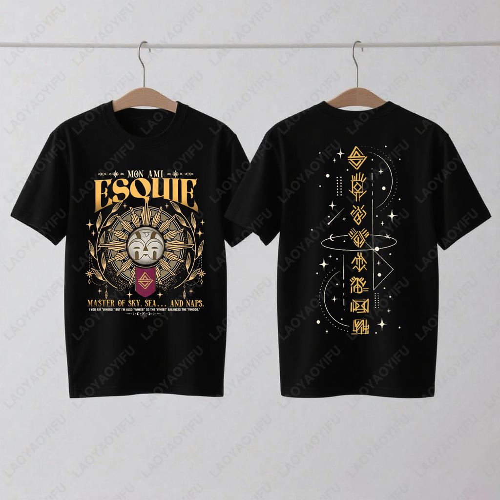 Koszulka Esquie Clair Obscur Expedition 33 Zabawna koszulka Esquie dla graczy dla fanów Prezent Moda letnia Casual Miękka bawełna Krótki rękaw Top