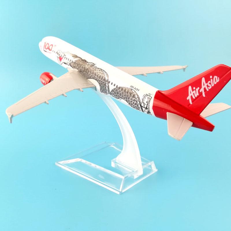 1/400 Scale 16cm Asian Air Asia Plane Model Airbus 320 Aircraft Model Planel Airplane Diecast Metal Planes