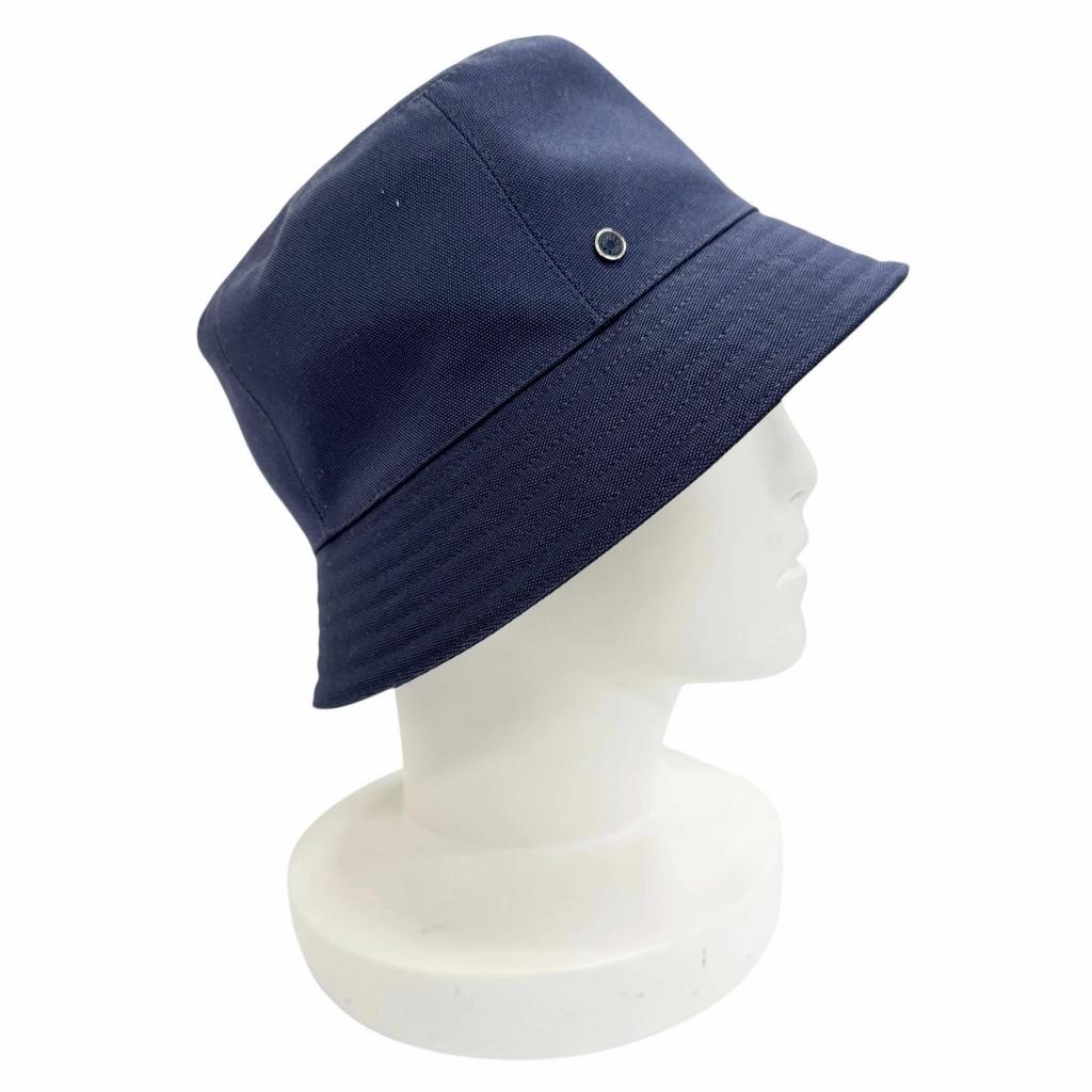 Excellent HERMES Hat EDEN Serie Parts Bucket Hat Navy Cotton Women 57 Used
