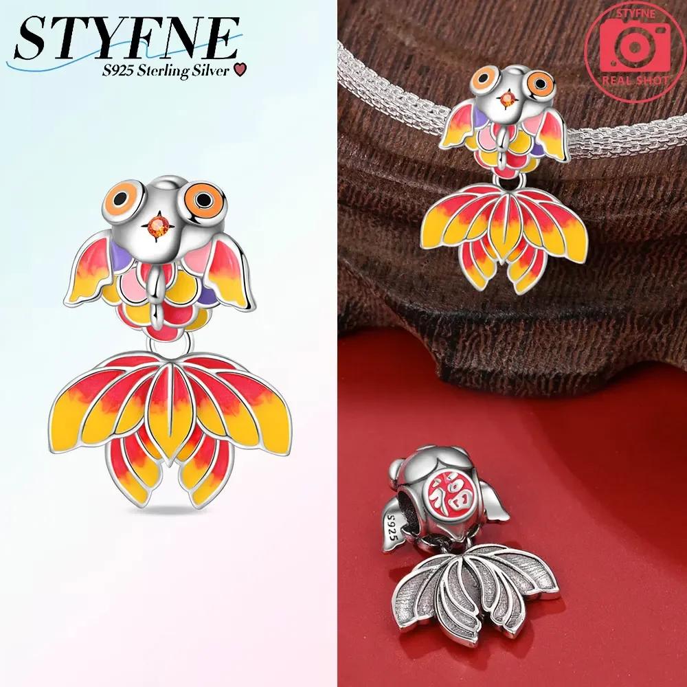 Original Copper Red New Year God Wealth Firecracker Pendant Gold Coin Beads Fit Bracelet Women Diy Gift Accessory