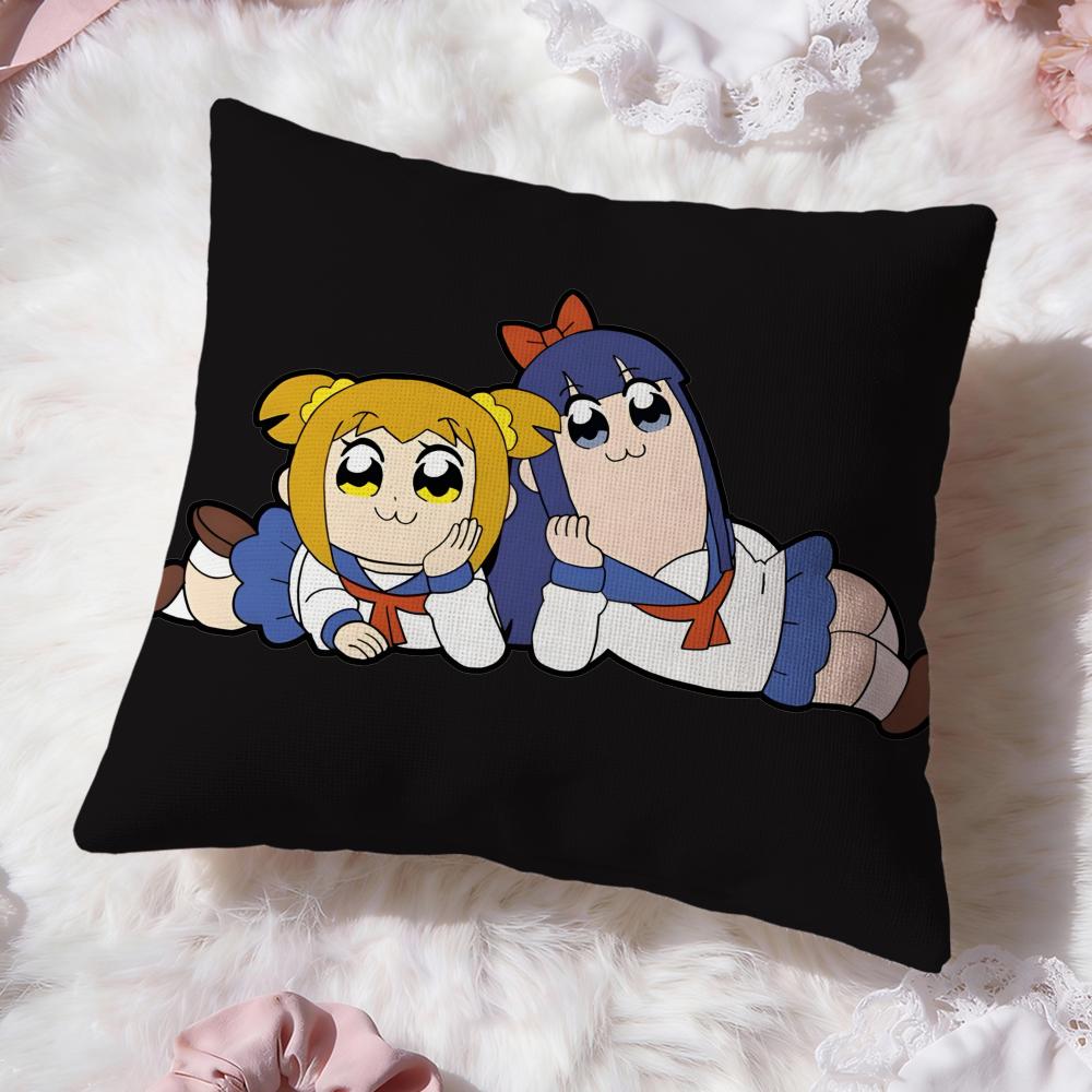 Cute Anime Pop Team Epic Cushion Cover Premium Comfort Reversible Pillow Cove -Two in One Design for Any Room & Car Interior