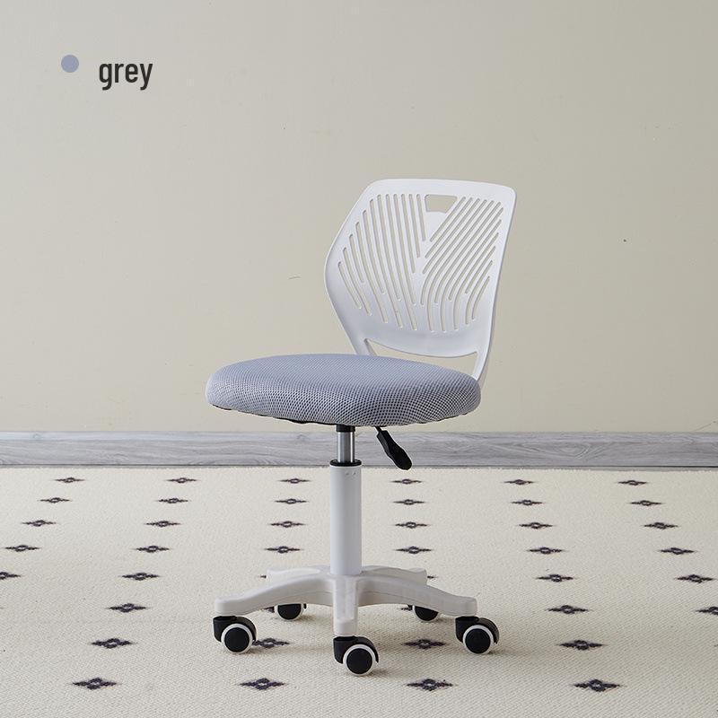Adjustable Children's Study Chair with Back Support, Swivel Design for Bedroom and Desk