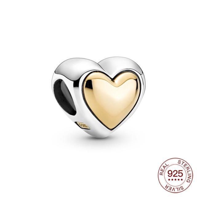 

Очаровательное двухцветное обручальное кольцо из серебра 925 пробы, подвеска для оригинального ожерелья Panjia, женское модное ювелирное изделие, подарок