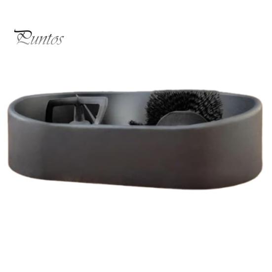 Espresso Machine Cleaning Accessories Electric Automatic Portafilter Cleaner Stainless Steel Handle Station with Coffee Grounds Spill Catcher Brush &