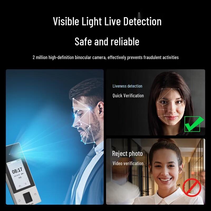 ZKTECO nFace128 Dynamic Face, Fingerprint & Card Recognition Attendance Machine
