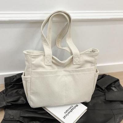 2025 Women's Corduroy Tote: Lightweight, Large-Capacity Fashion Shoulder Bag