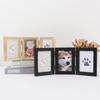 Pet Paw Print DIY Photo Frame with Handprint Clay for Cats & Dogs - Creative Souvenir Ornament