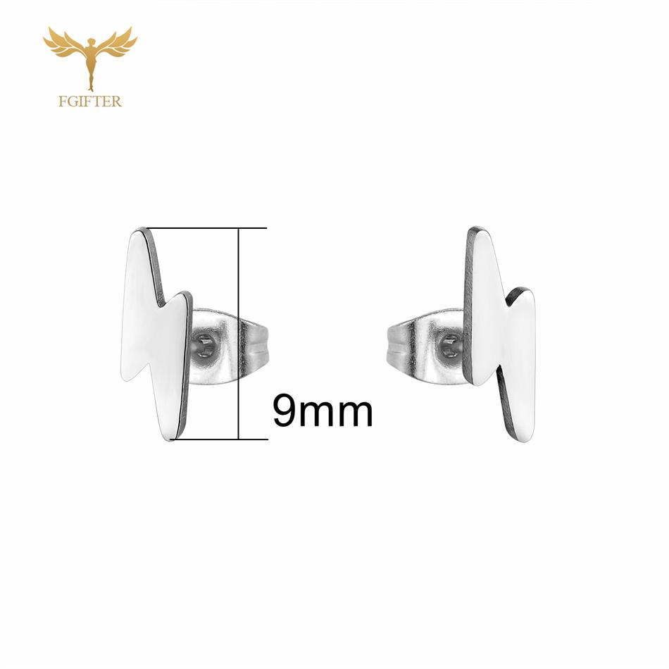 12 Paare Einfache Geometrische Ohrringe Großhandel Rund Quadratisch Stern Blitz 8 Stil Edelstahl Stecker Ohrringe Set Frau Zirkon