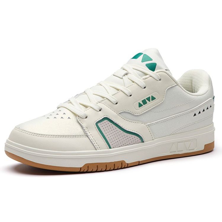 Anta Aoyu Rubber Sole Casual Non-Slip Low-Top Skate Shoes Men Sneakers White Green 112238077-3