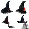 Comfortable Witch Hat Washable Halloween Hat Versatiles Costume Stylish Hat for Costume Parties and Role Playing