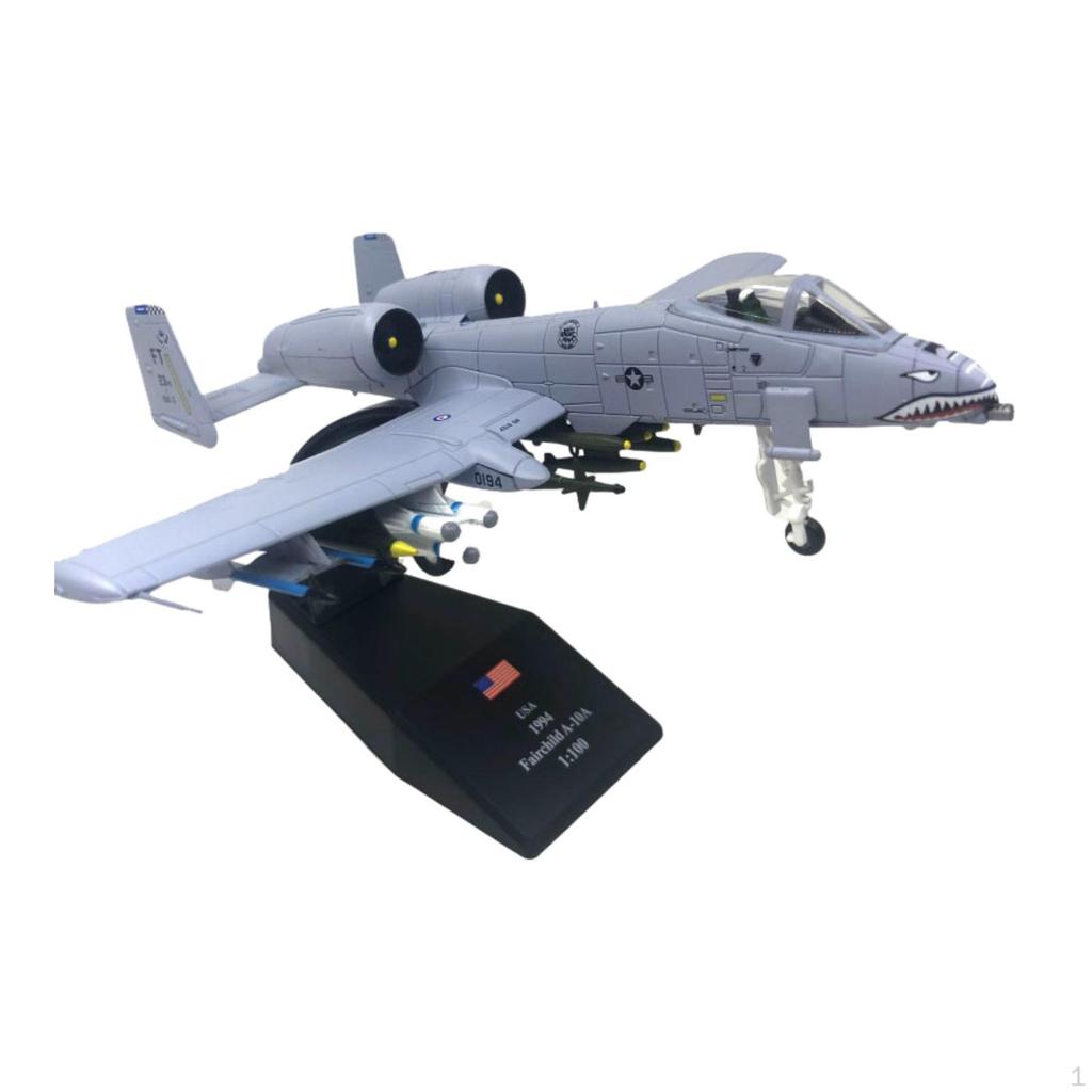 1/100 A10 Attack Plane Diecast Alloy Aircraft Toy for Gift Party Favor Boys