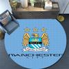 MCFC Pattern Round rug,Carpet Rug for Living Room Bedroom Playroom ,Non-slip Floor Mat,Holiday Gifts and Birthday Gifts.
