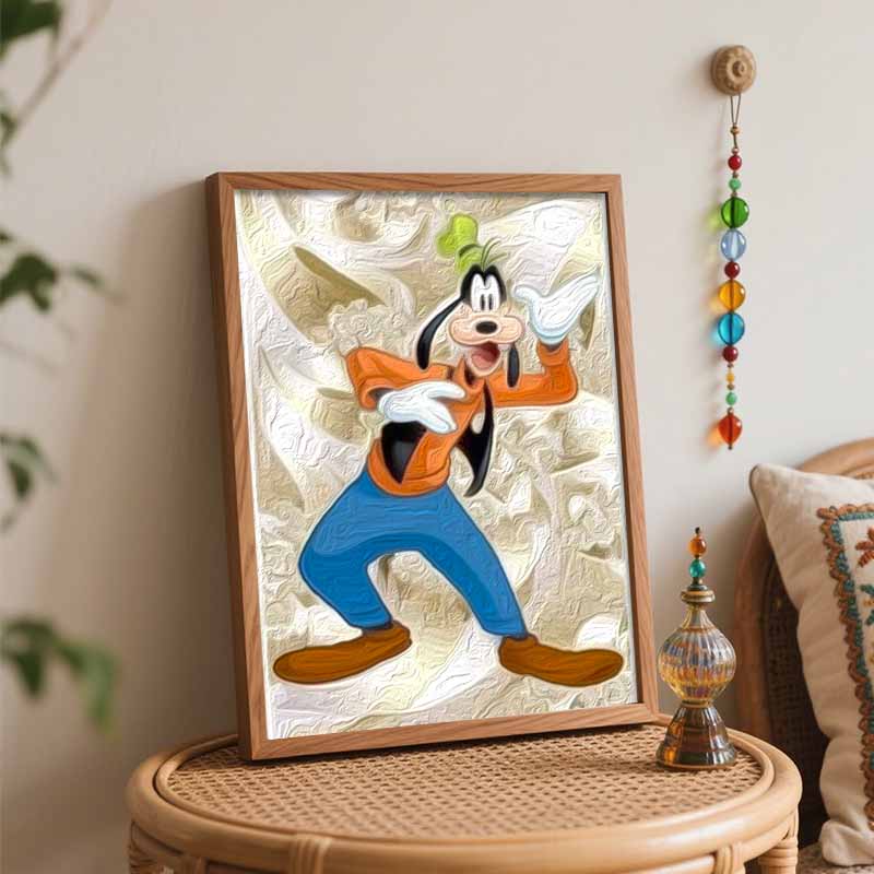Disney Goofy oil painting painting art handmade diy painting home decoration gift
