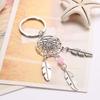 Pink Black Beads Dreamcatcher Feathers Wind Dream Catcher Key Chain Women Vintage Bohemian Indian Style Keychain