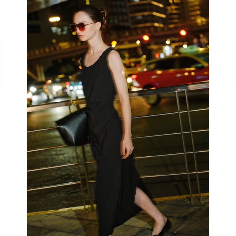 GIOVANNI VALENTINO Elegant Sleeveless Midi Dress XL