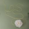 Stylish Lace Rose Clavicle Chain Necklace Long Rope Flower Choker Collarbone Chain Bridals Wedding Party Accessory