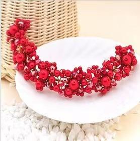 LY-HP0099 Bride's Elegant Wedding Jewelry Set Beads Headband Accessory for Bridal Occasions for Girls