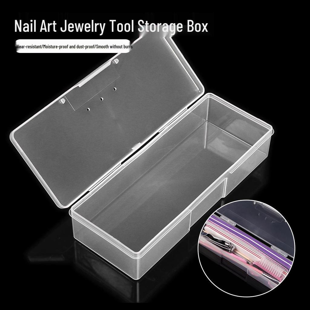 Pink Transparent Nail Art Tool & Accessory Storage Box