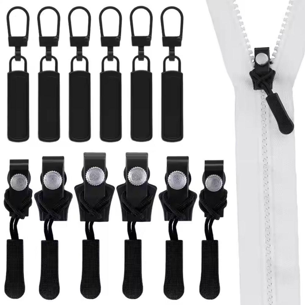 12/24Pcs DIY Zipper Slider Puller Multi-Sized Zipper Replacement Kit Zipper Puller Replacement  Bags
