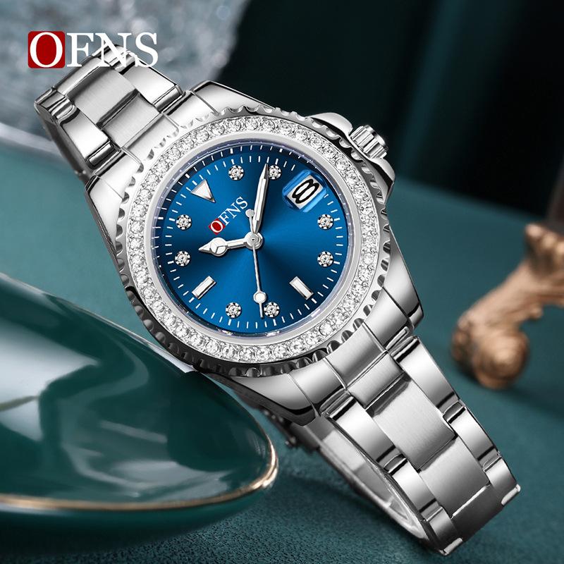 Diamond Dial Luxury Elegant Business Leisure Women's Quartz Watch Night Light Waterproof Calendar Three Needle Luxury Watch