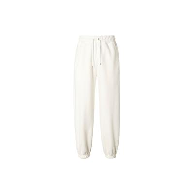 Solid Color Drawstring Jogger Sweatpants With Fleece Lining Women Bottoms Sail-White FD7235-133