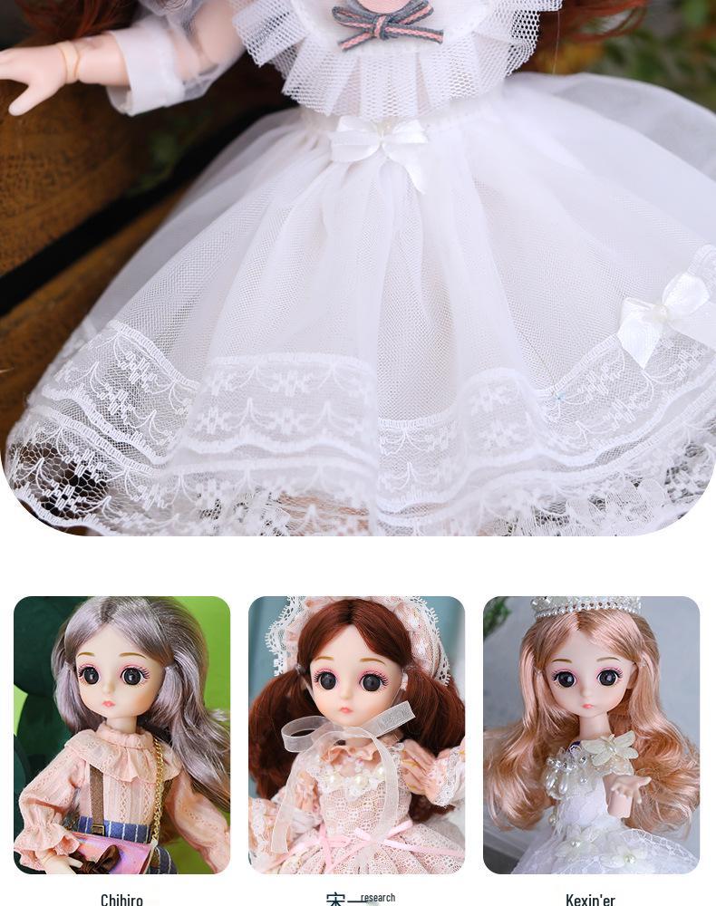 BJD 30cm Doll Set - Little Girl's Toy for Kindergarten Training & Birthday Gift