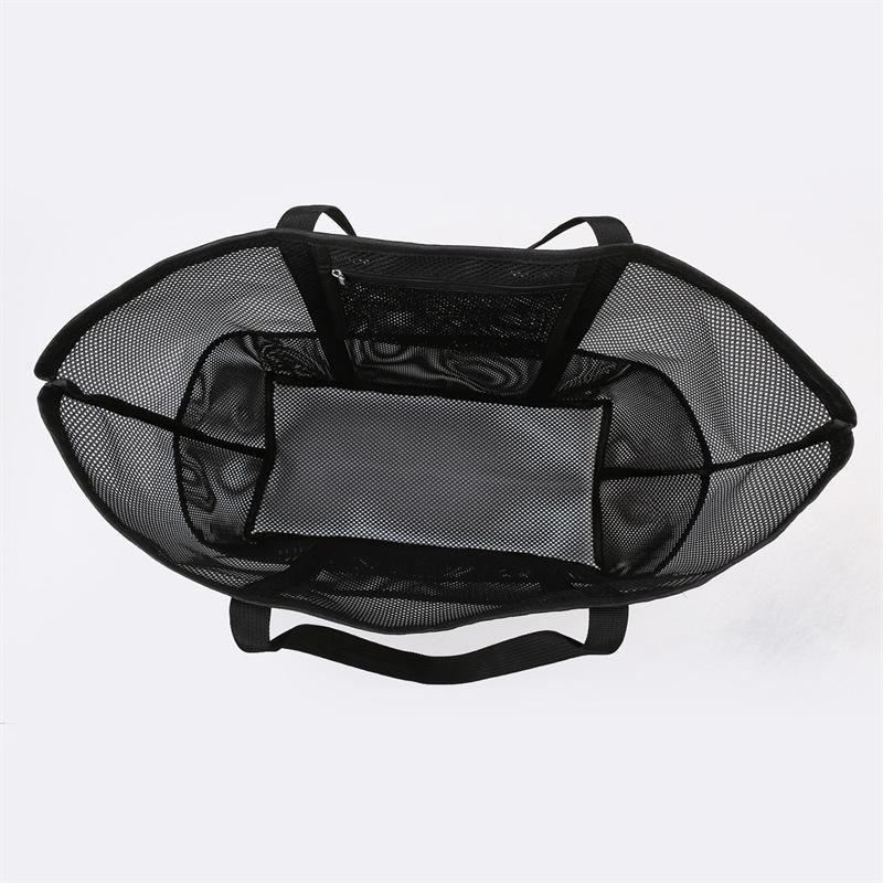 New high-end mesh bag, light and large-capacity travel bag, fitness sports storage, shoulder bag.