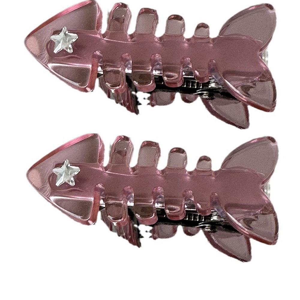 Y2K Rosa Kleiner Fisch Stachel Süße Süßigkeitenfarbe Lustige Clips Design Sinn Pony Seitenclip Neues Haar Zubehör Neu