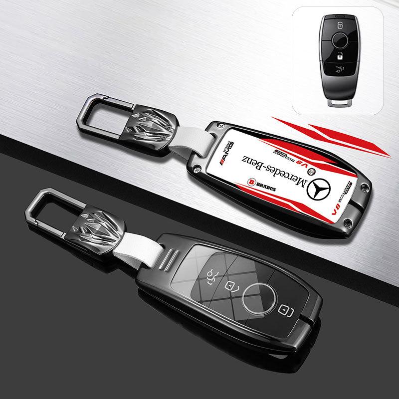 Car Key Case Cover Bag For Mercedes Benz A B C E S V R-Class C43 CLA GLA GLB GLC GLK SLK SL Vito W211 W203 W204 W210 W124 AMG W2