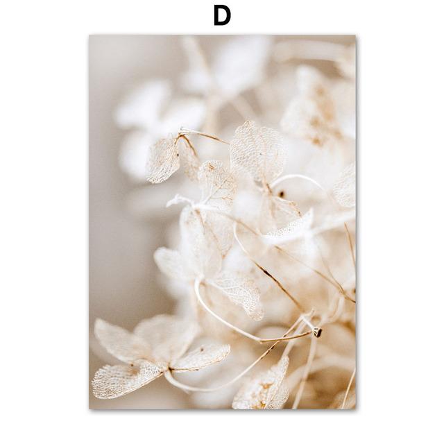 Nordic Beige Dandelion Flower Plant Feather Canvas Painting Wall Nature Art Posters Prints Pictures For Living Room  Home Decor