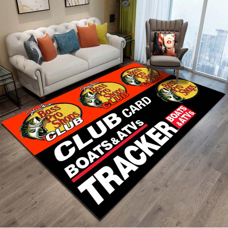 15 Sizes Fishing Brand Bass-Pro-shops Floor Rug Carpet for Living Room Bedroom Bedside Bathroom Floor Mat Area Rug  Outdoor Rug