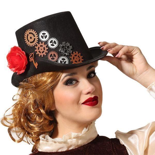 Steampunk Svart Hatt - - - BigBuy Karneval