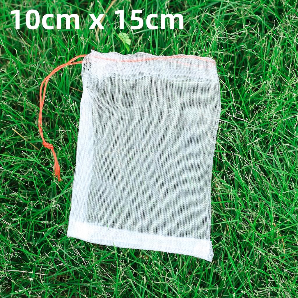 Fruit Protection Bag Anti-Bird Mesh Pest Control Device Grow Gardening Strawberry Grape Drawstring Bag Mesh Pouch 20Pcs